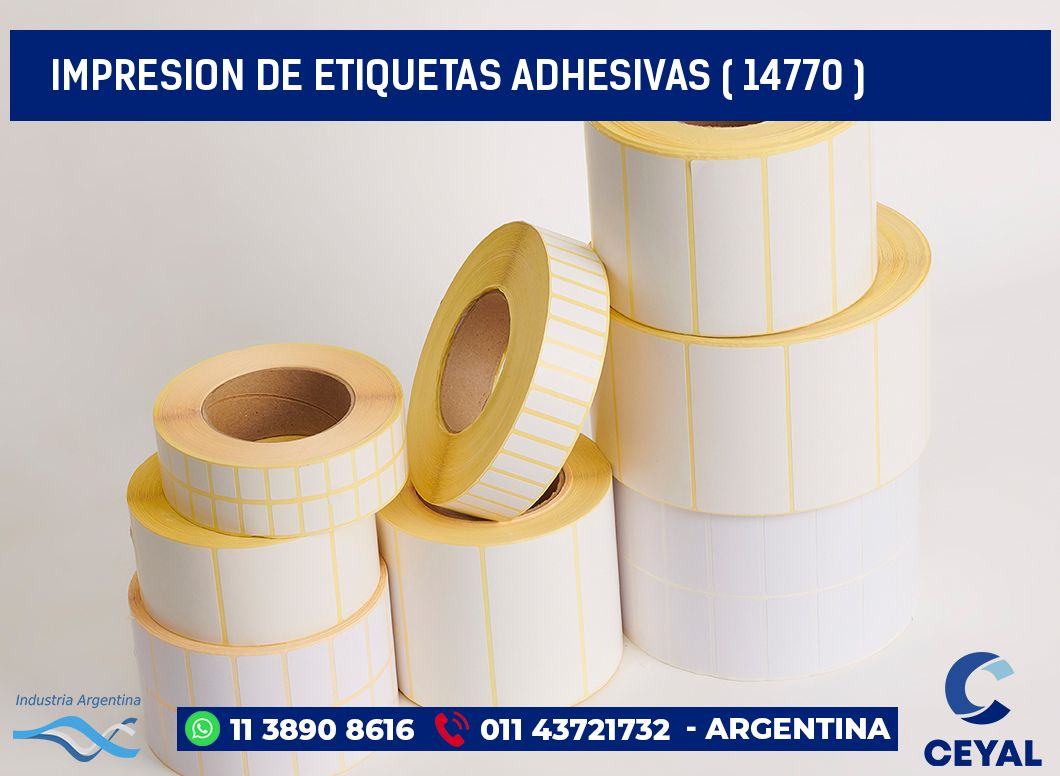 IMPRESION DE ETIQUETAS ADHESIVAS ( 14770 )