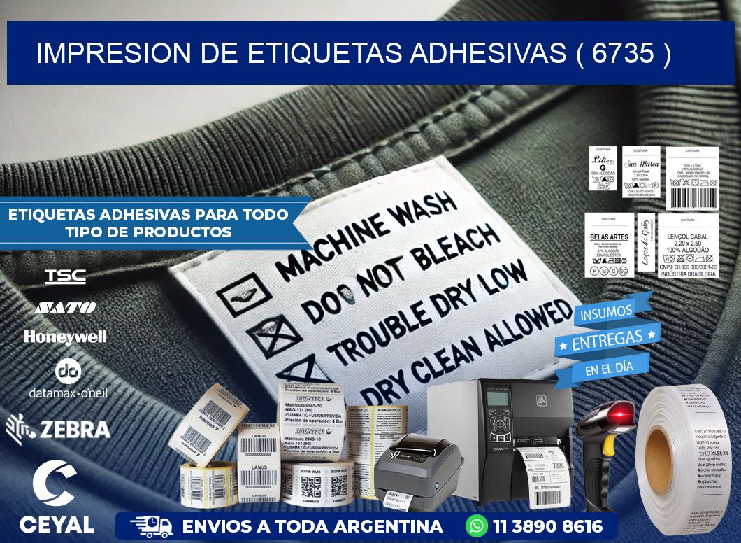 IMPRESION DE ETIQUETAS ADHESIVAS ( 6735 )