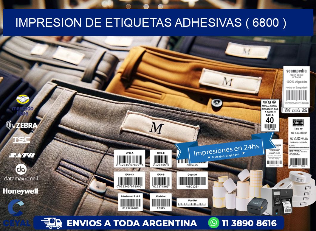 IMPRESION DE ETIQUETAS ADHESIVAS ( 6800 )