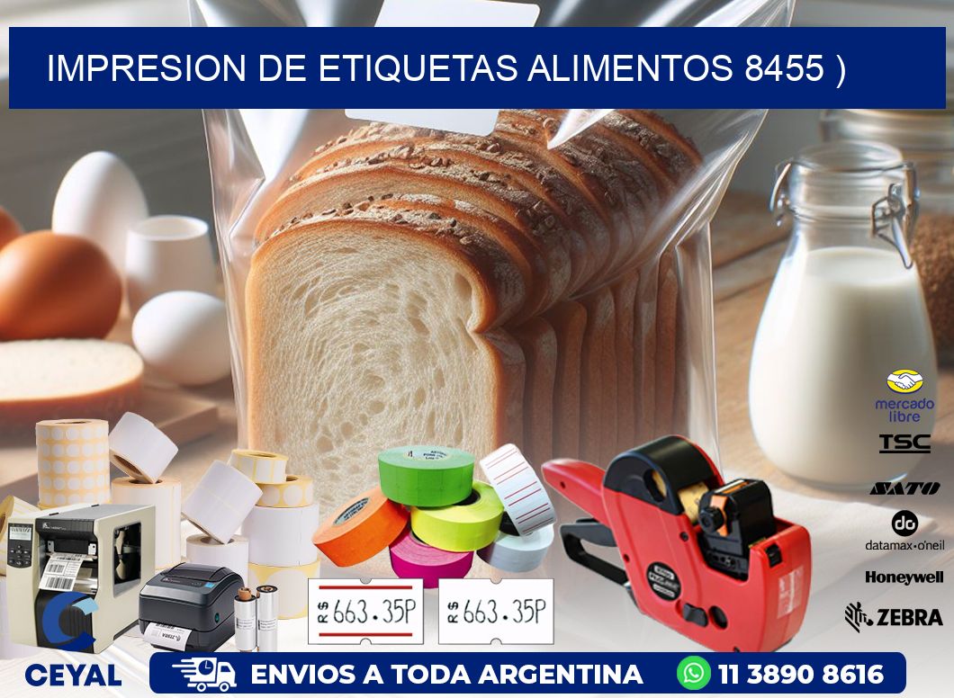 IMPRESION DE ETIQUETAS ALIMENTOS 8455 )