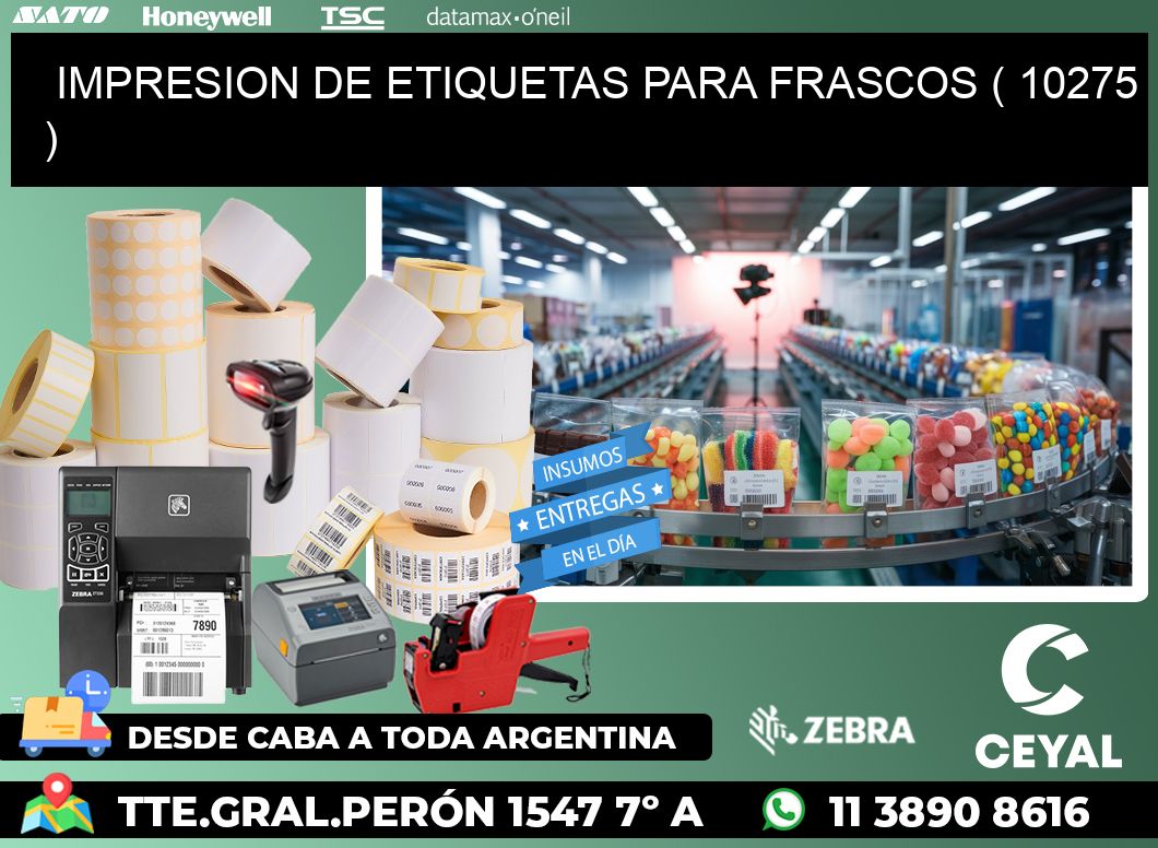 IMPRESION DE ETIQUETAS PARA FRASCOS ( 10275 )