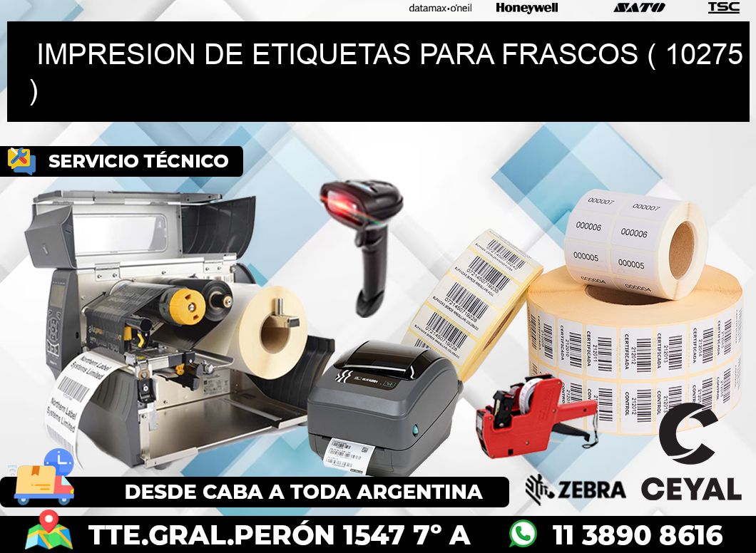 IMPRESION DE ETIQUETAS PARA FRASCOS ( 10275 )