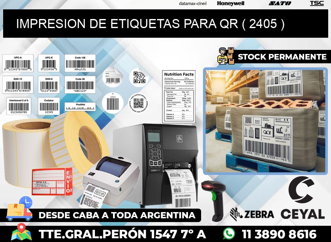 IMPRESION DE ETIQUETAS PARA QR ( 2405 )