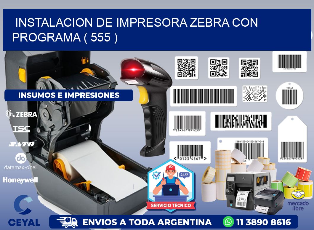 INSTALACION DE IMPRESORA ZEBRA CON PROGRAMA ( 555 )
