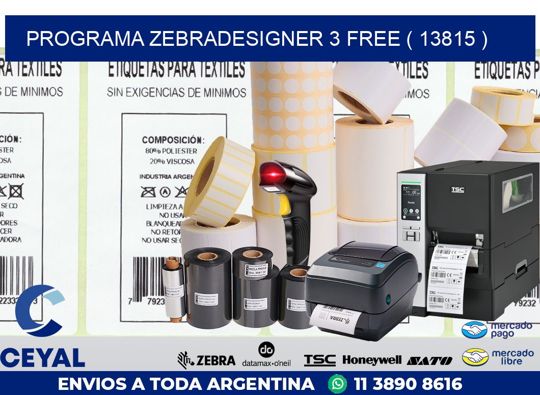 PROGRAMA ZEBRADESIGNER 3 FREE ( 13815 )