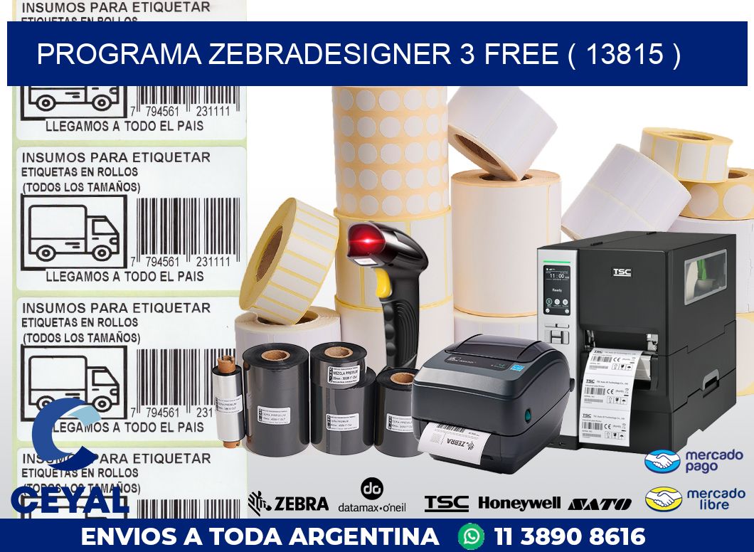 PROGRAMA ZEBRADESIGNER 3 FREE ( 13815 )