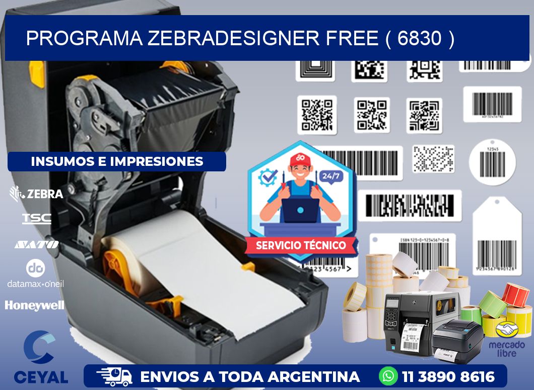 PROGRAMA ZEBRADESIGNER FREE ( 6830 )