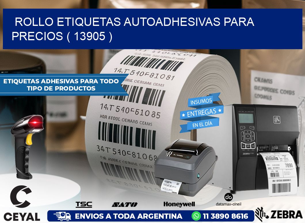 ROLLO ETIQUETAS AUTOADHESIVAS PARA PRECIOS ( 13905 )