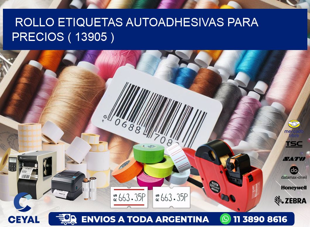 ROLLO ETIQUETAS AUTOADHESIVAS PARA PRECIOS ( 13905 )