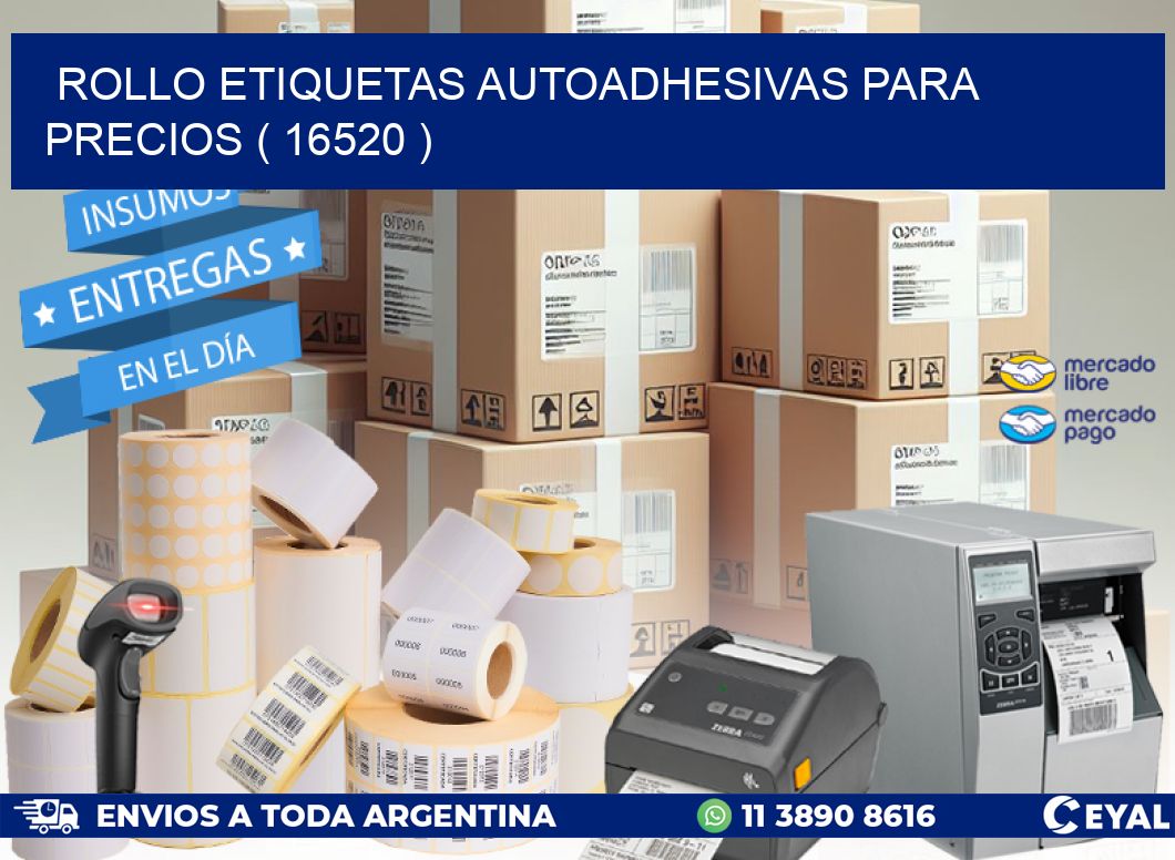 ROLLO ETIQUETAS AUTOADHESIVAS PARA PRECIOS ( 16520 )