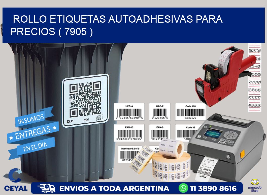ROLLO ETIQUETAS AUTOADHESIVAS PARA PRECIOS ( 7905 )