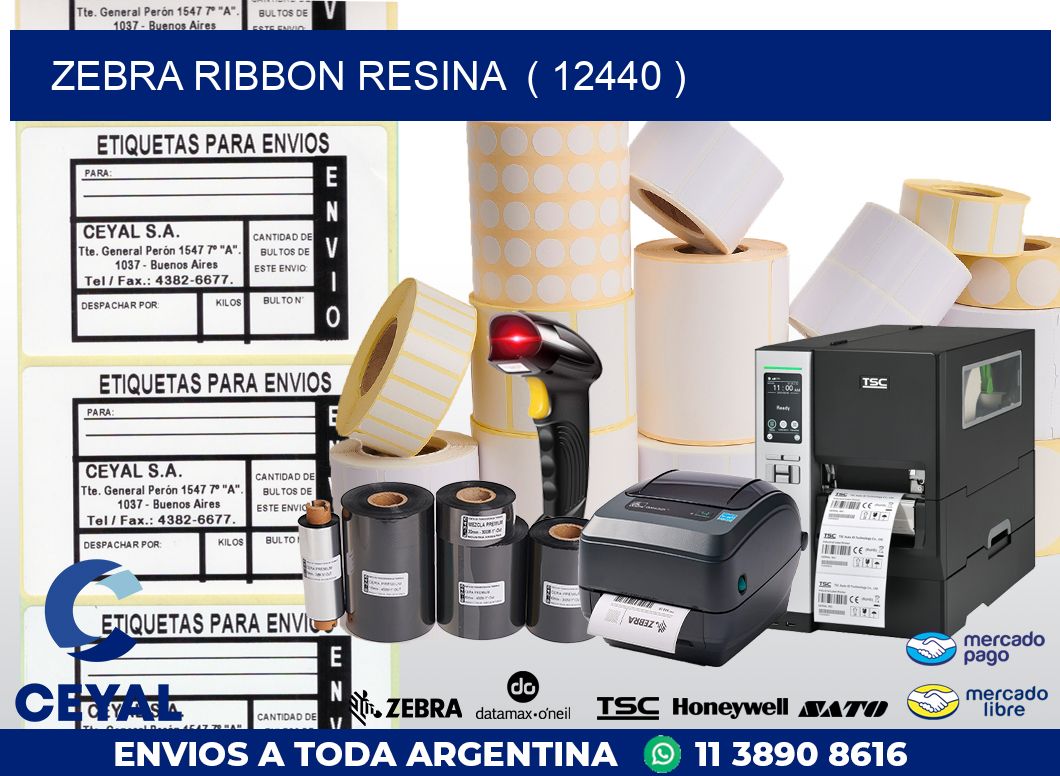 ZEBRA RIBBON RESINA ( 12440 )
