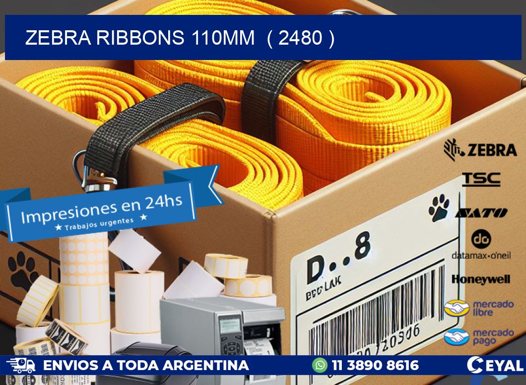ZEBRA RIBBONS 110MM ( 2480 )