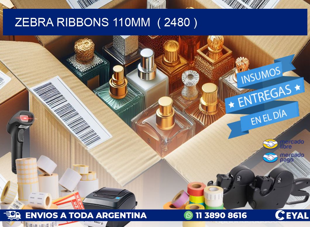 ZEBRA RIBBONS 110MM ( 2480 )