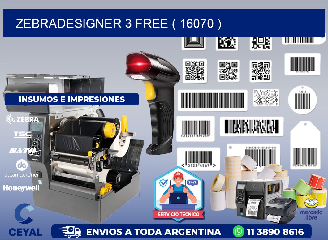ZEBRADESIGNER 3 FREE ( 16070 )