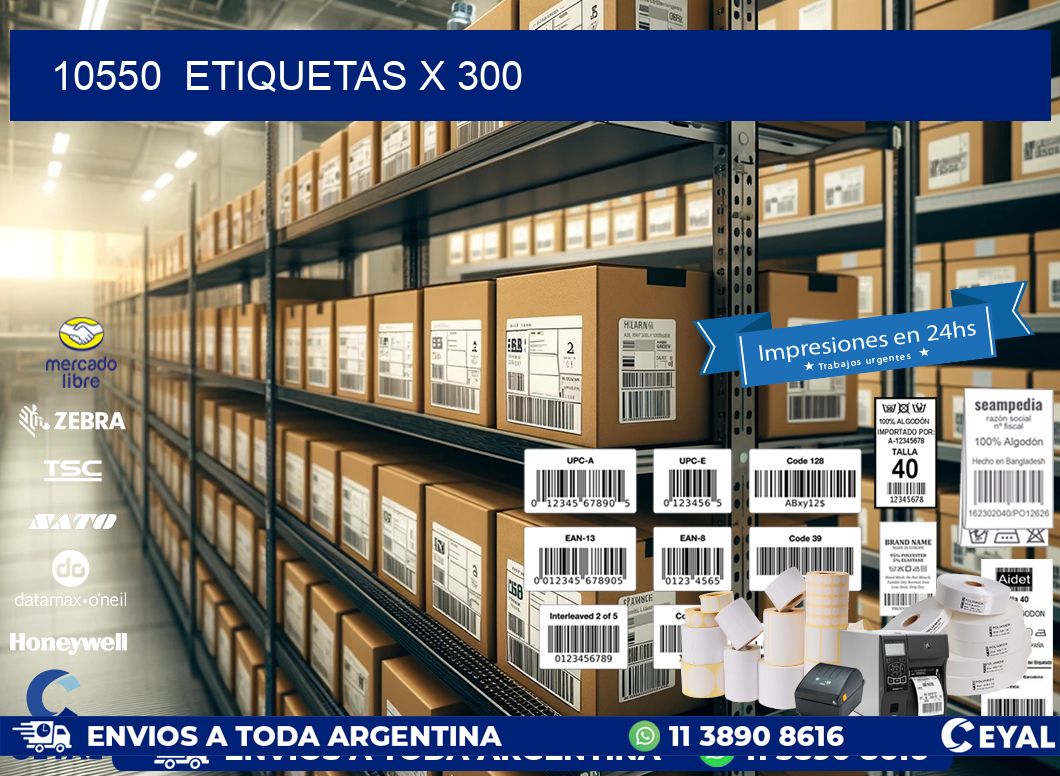 10550 ETIQUETAS X 300