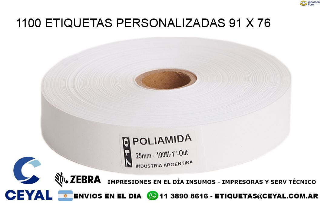 1100 ETIQUETAS PERSONALIZADAS 91 x 76