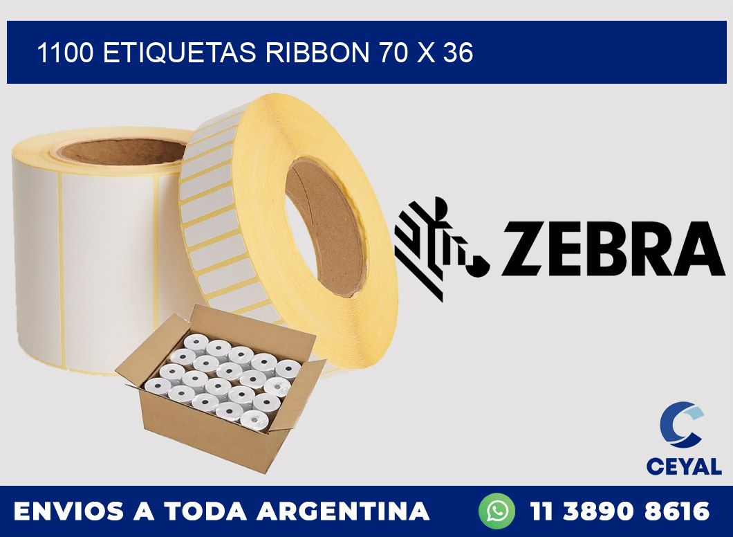 1100 ETIQUETAS RIBBON 70 x 36