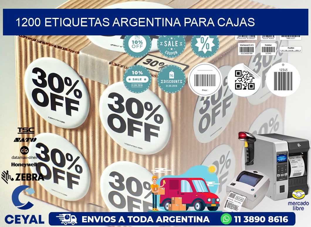 1200 ETIQUETAS ARGENTINA PARA CAJAS
