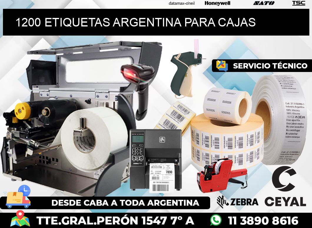 1200 ETIQUETAS ARGENTINA PARA CAJAS