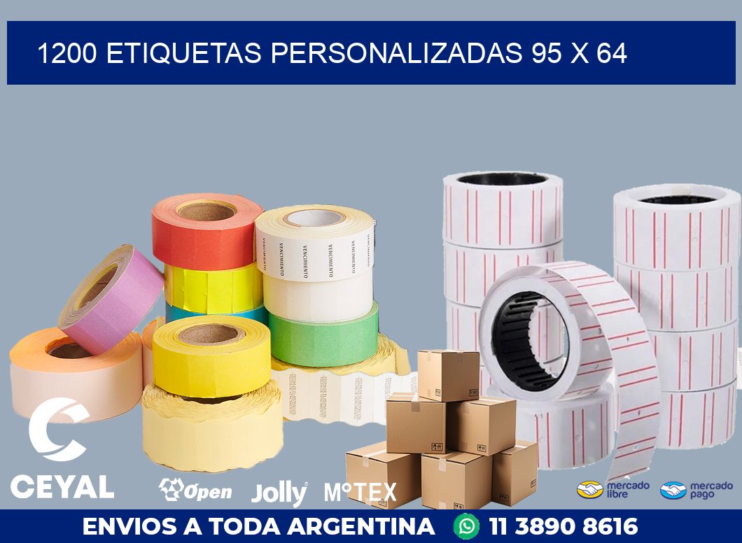 1200 ETIQUETAS PERSONALIZADAS 95 x 64