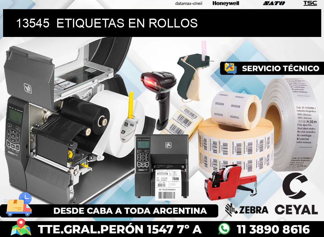 13545 ETIQUETAS EN ROLLOS
