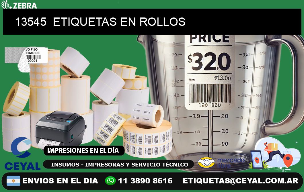 13545 ETIQUETAS EN ROLLOS