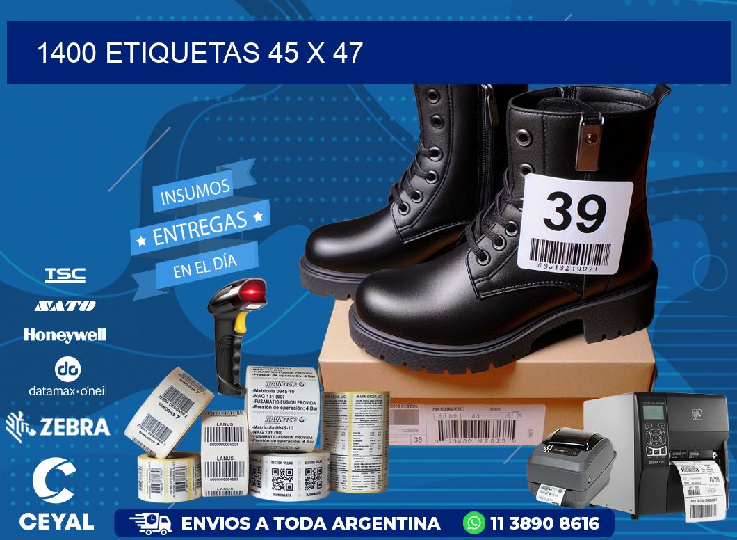 1400 ETIQUETAS 45 x 47