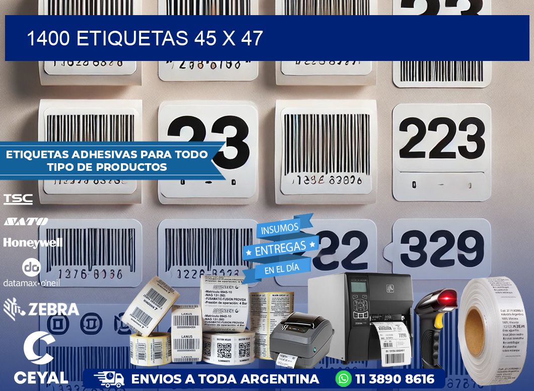 1400 ETIQUETAS 45 x 47