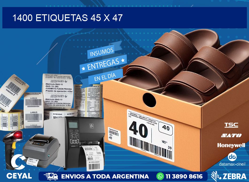 1400 ETIQUETAS 45 x 47