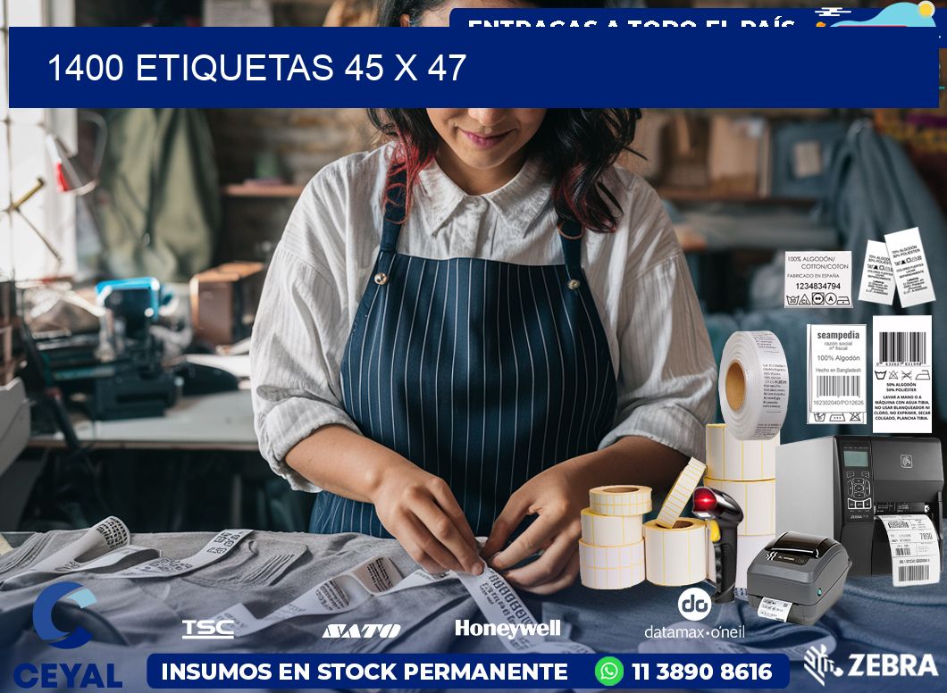1400 ETIQUETAS 45 x 47