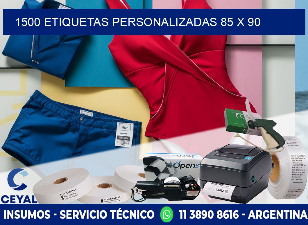 1500 ETIQUETAS PERSONALIZADAS 85 x 90