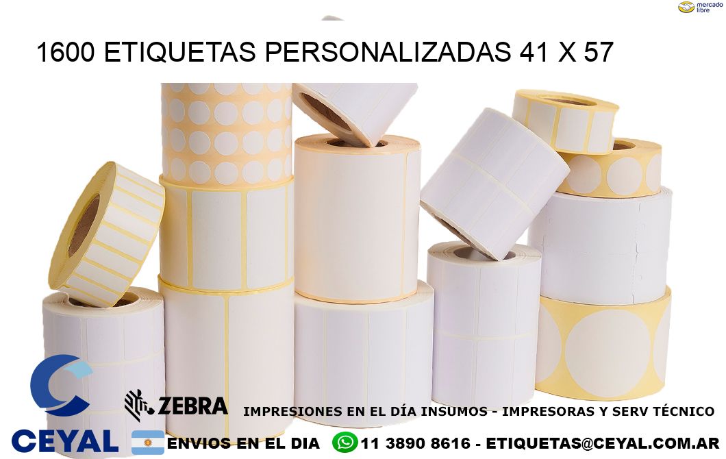 1600 ETIQUETAS PERSONALIZADAS 41 x 57
