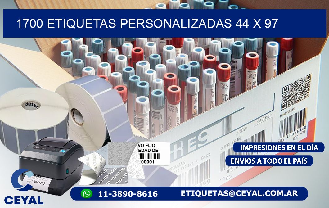1700 ETIQUETAS PERSONALIZADAS 44 x 97