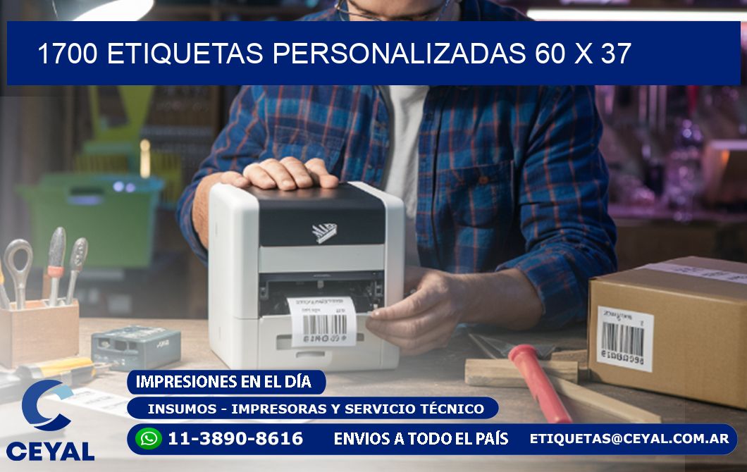 1700 ETIQUETAS PERSONALIZADAS 60 x 37