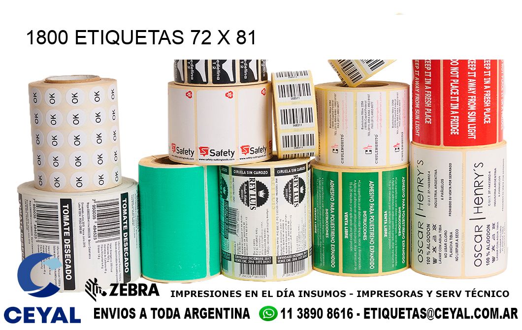 1800 ETIQUETAS 72 x 81