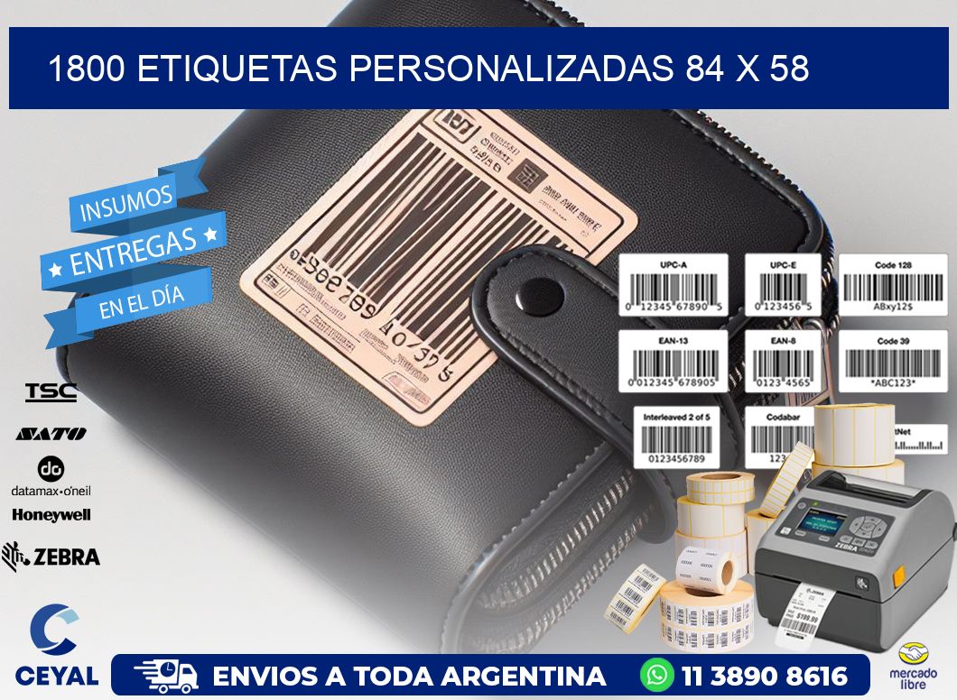 1800 ETIQUETAS PERSONALIZADAS 84 x 58