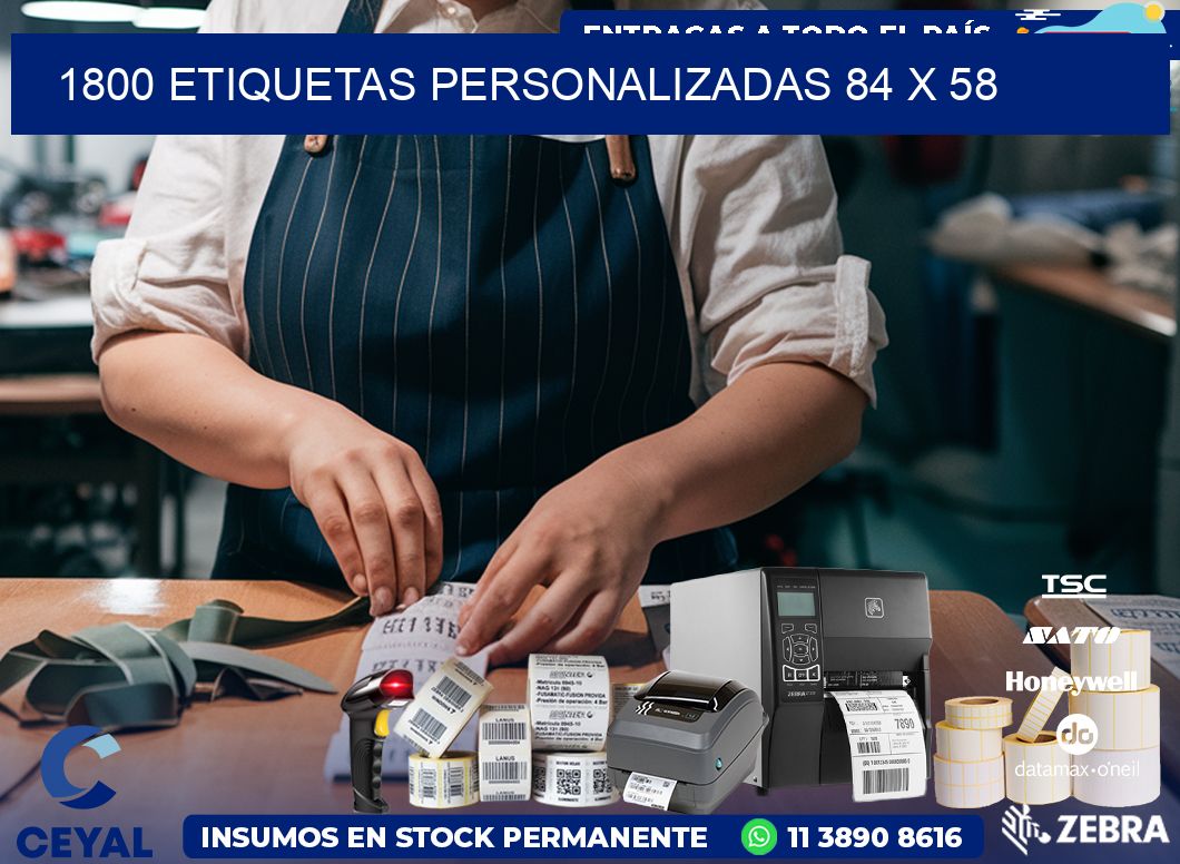1800 ETIQUETAS PERSONALIZADAS 84 x 58