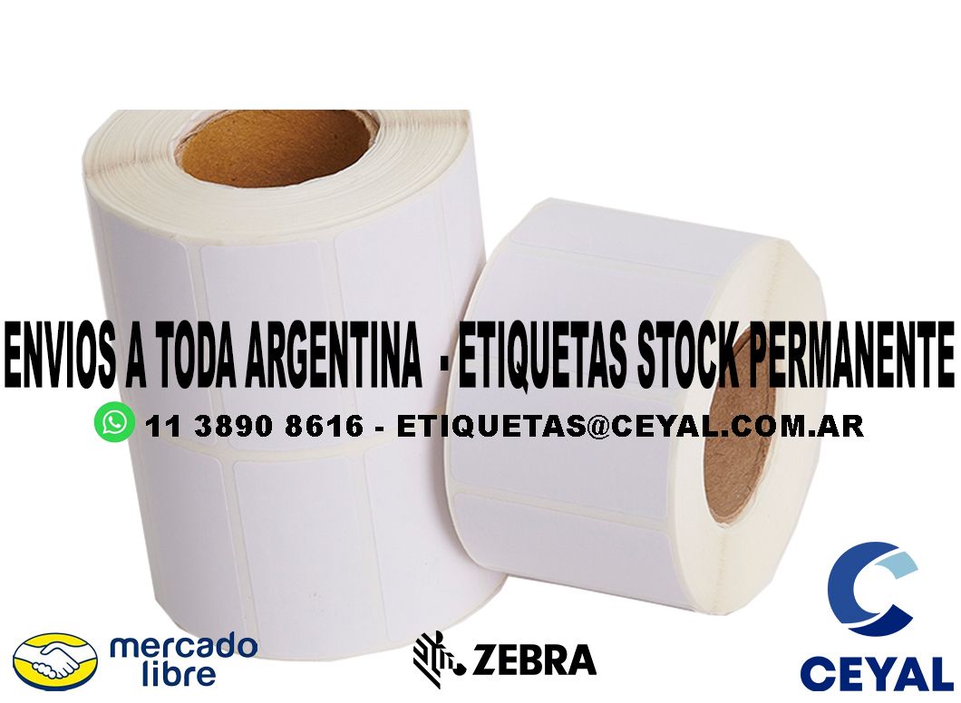 200 ETIQUETAS TERMICAS 39 x 67
