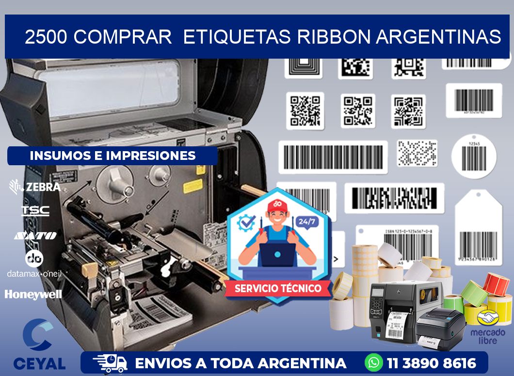 2500 COMPRAR  ETIQUETAS RIBBON ARGENTINAS