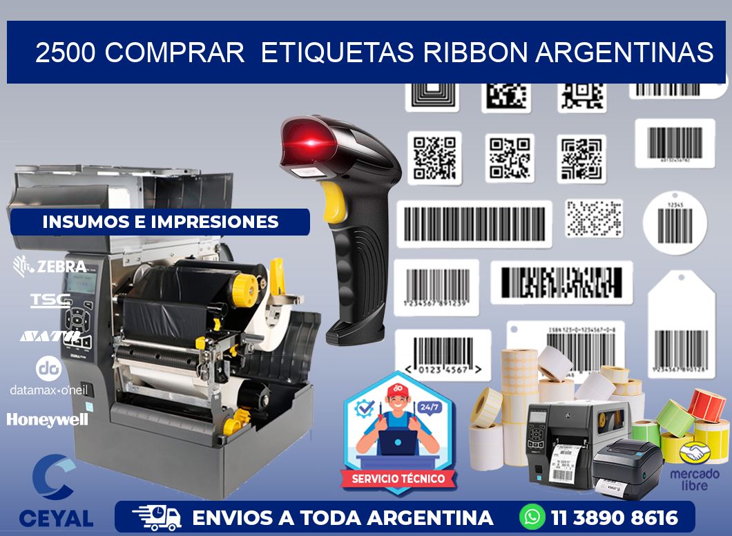 2500 COMPRAR  ETIQUETAS RIBBON ARGENTINAS