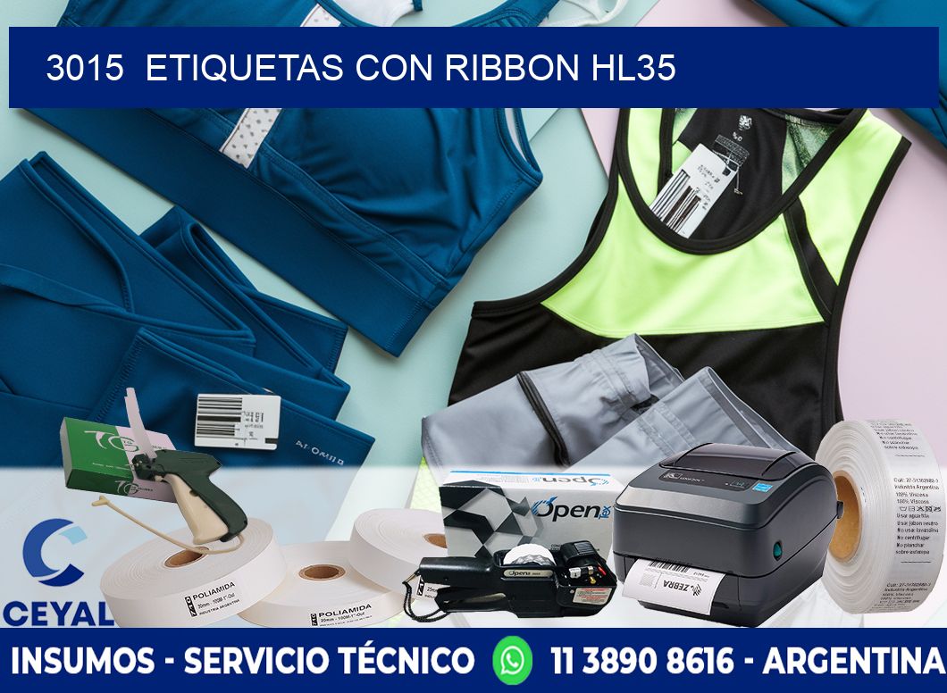 3015 ETIQUETAS CON RIBBON HL35