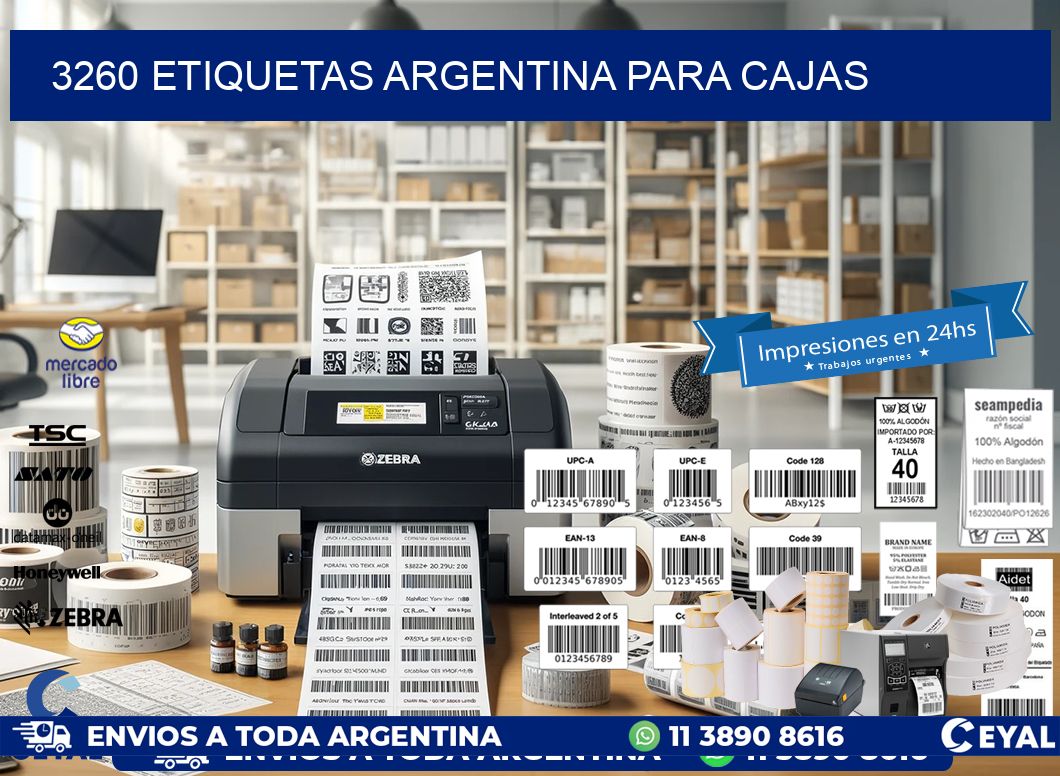 3260 ETIQUETAS ARGENTINA PARA CAJAS