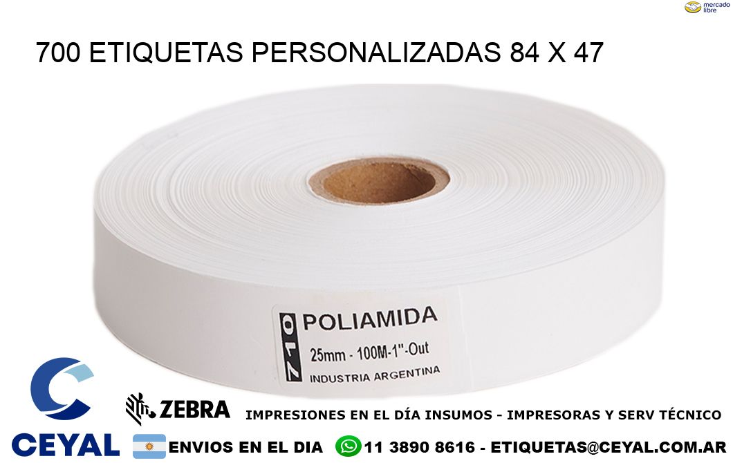 700 ETIQUETAS PERSONALIZADAS 84 x 47