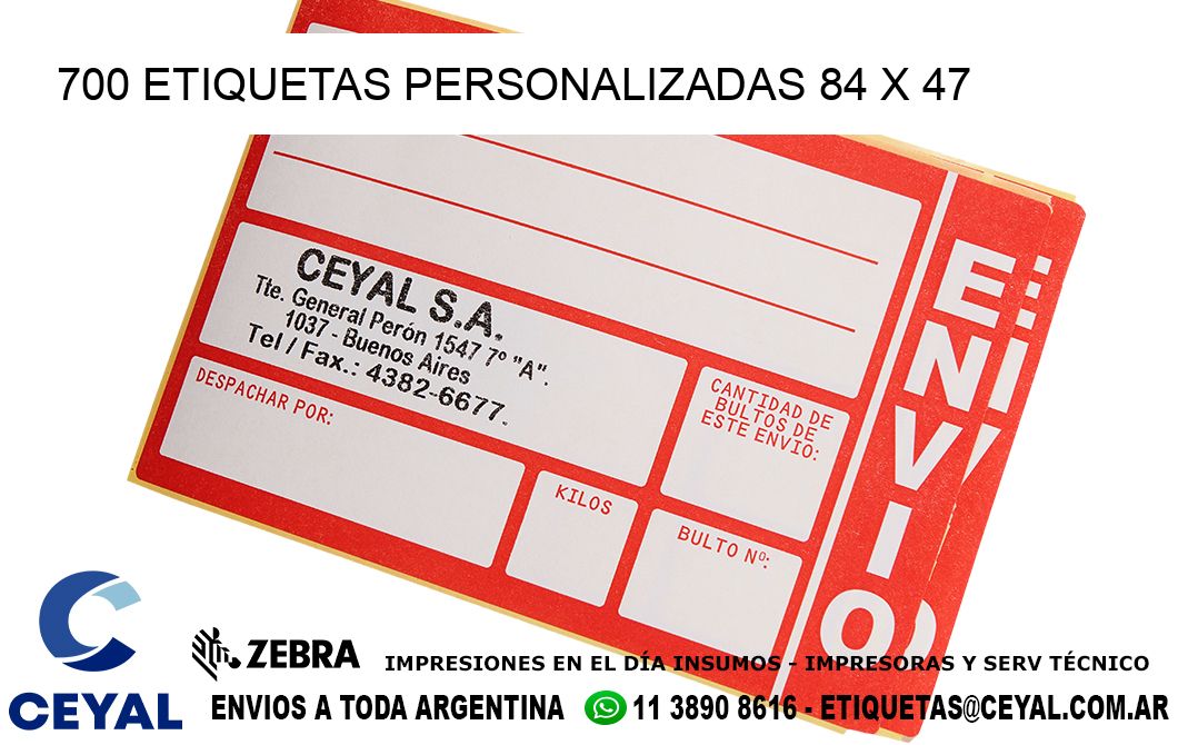 700 ETIQUETAS PERSONALIZADAS 84 x 47