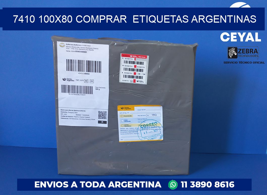7410 100X80 COMPRAR  ETIQUETAS ARGENTINAS