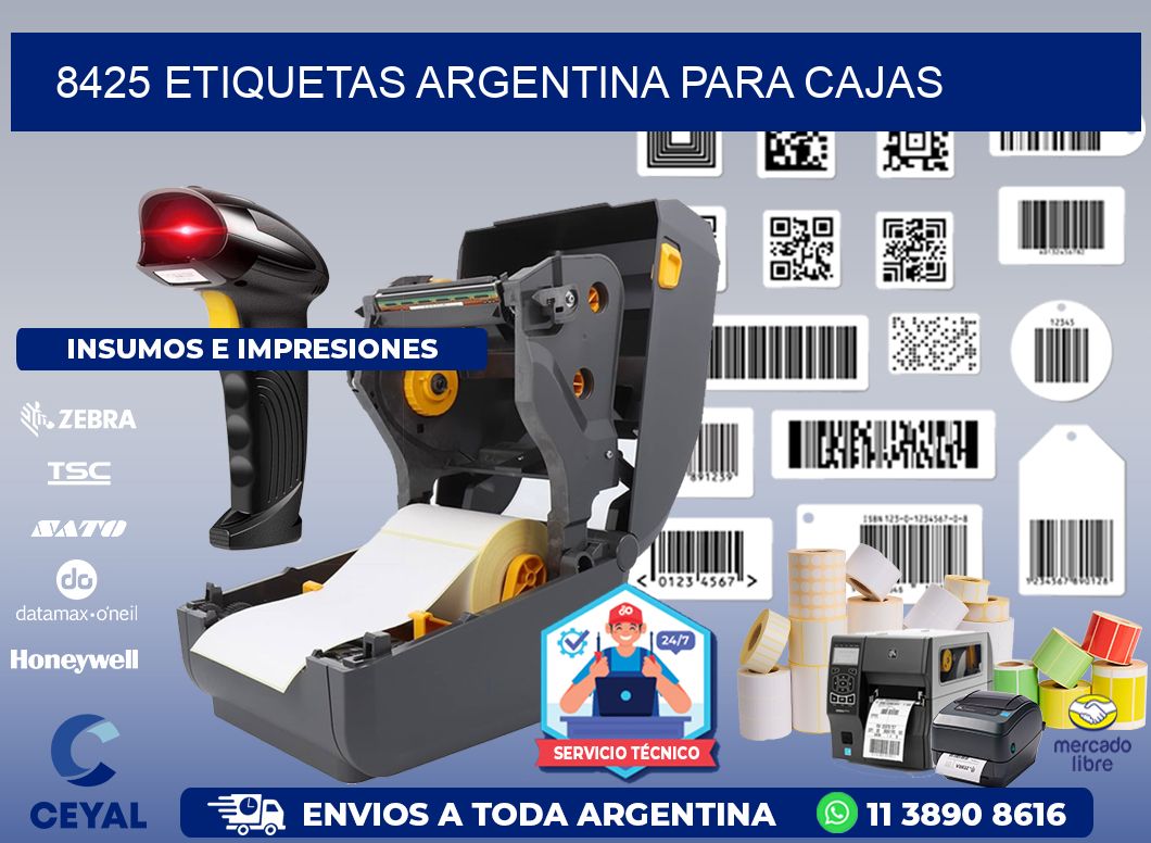 8425 ETIQUETAS ARGENTINA PARA CAJAS