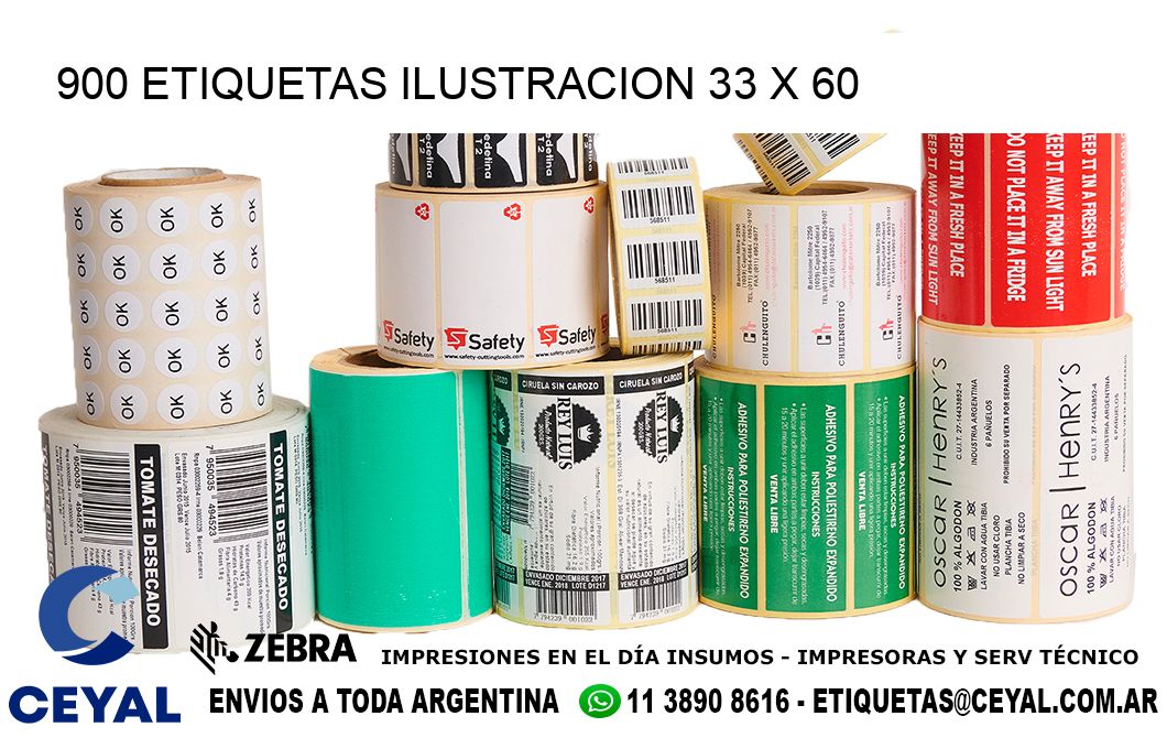 900 ETIQUETAS ILUSTRACION 33 x 60