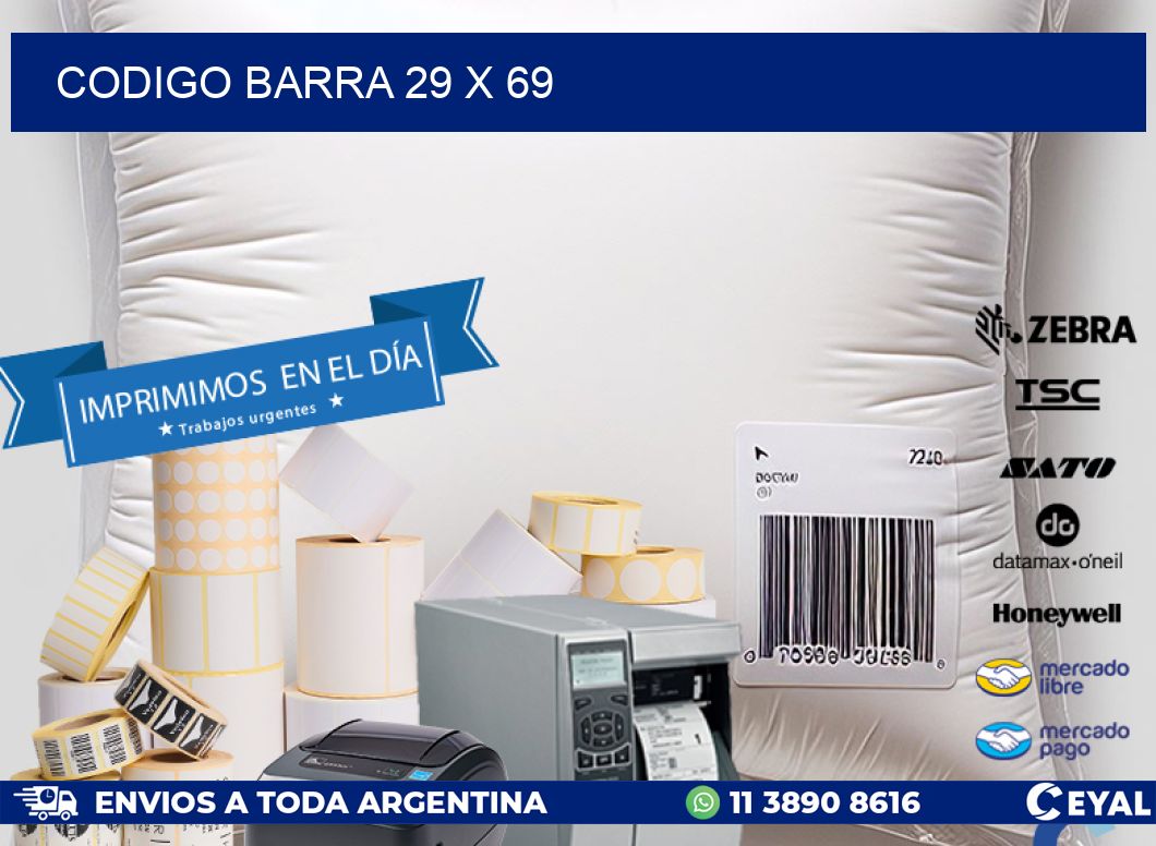 CODIGO BARRA 29 x 69