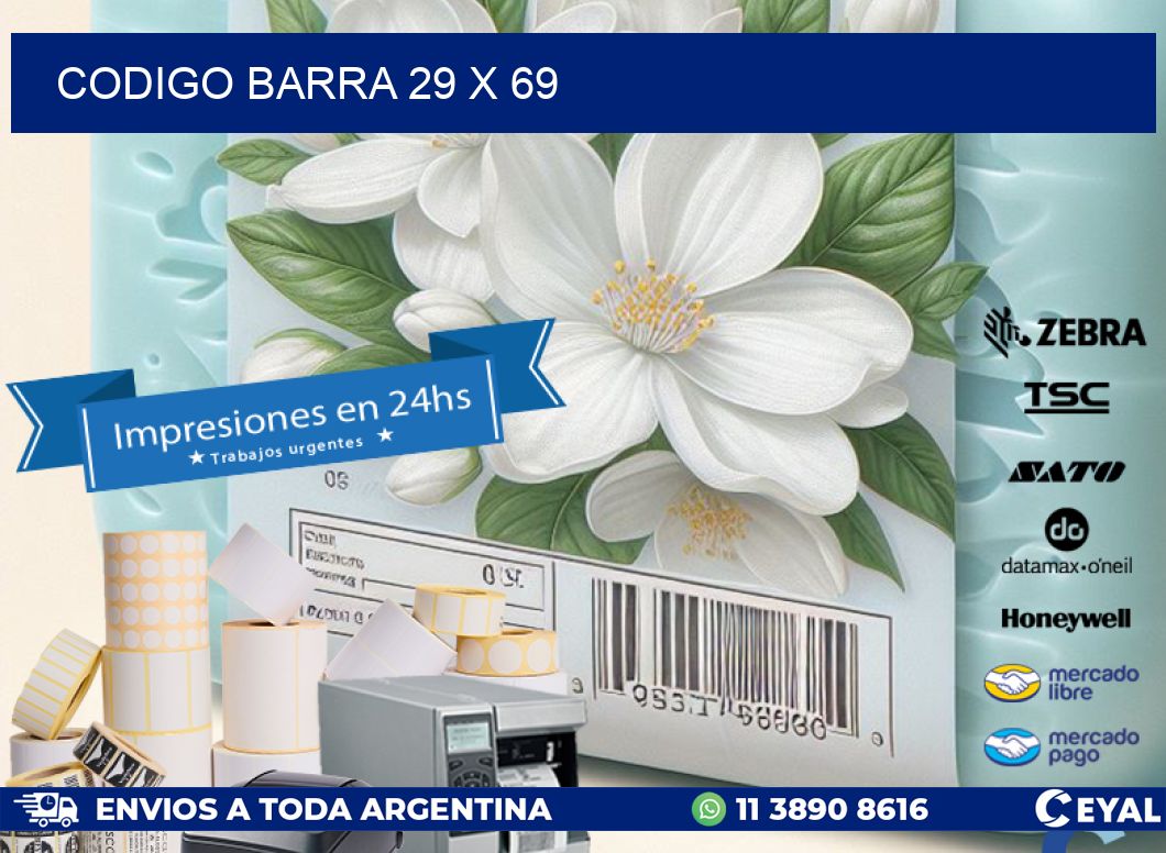 CODIGO BARRA 29 x 69